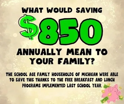 Infographic about school meals and student nutrition